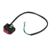 Handlebar Switch 12V 10A Black/Red for 22-25mm Tube, 50cm Cable