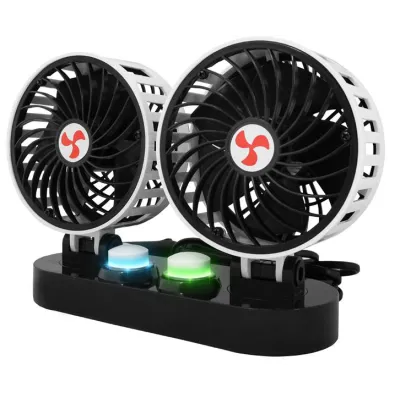 2x fans for dashboard 12V black WTS4