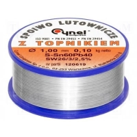 Tin 1mm 100g 60/40 2.5% flux