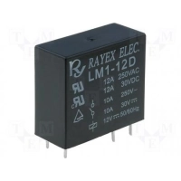 Relee 12VDC 45mA SPDT 12A/250V