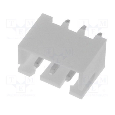 3-pin mini 2.5mm otse pistik plaadile, valge