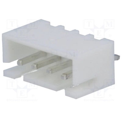 4-pin mini 2.5mm otse pistik plaadile, valge