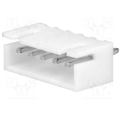 5-pin mini 2.5mm otse pistik plaadile, valge