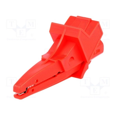 Alligator terminal/clamp isolated 5004 Red