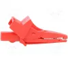 Alligator terminal/clamp isolated 5004 Red