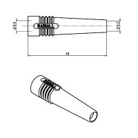 Kaablikate must 6mm Radiall R280.590.000