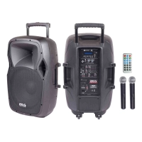 Mobiilne kõlar BLG 15" 75Wrms, akuga, USB/SD/BT/FM/2xVHF mik