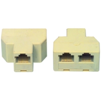 RJ45 pesa-2x RJ45 pesa Valge TEL0022-2