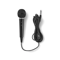 Wired Microphone | Cardioid | Fixed Cable | 5.00 m | 80 Hz - 12 kHz | 600 Ohm | -75 dB | On/Off switch | ABS | Black