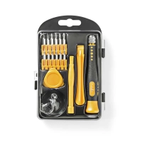 Phone/tablet repair set | 17-in-1 | PC / Smartphone / Tablet | Philips bits | Slotted bits | Pentalobe bits | Tri-wing bits