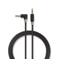 Stereo Audio Cable | 3.5 mm Male | 3.5 mm Male | Gold Plated | 1.00 m | Round | Anthracite | Box