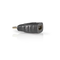 HDMI™ Adapter | HDMI™ Micro Connector | HDMI™ Output | Gold Plated | Straight | ABS | Anthracite | 1 pcs | Window Box