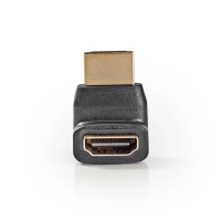 HDMI™ Adapter | HDMI™ Connector | HDMI™ Output | Gold Plated | Angled 270° | ABS | Black | 1 pcs | Box