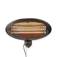 Patio Heater | 2000 W | 3 Heat Settings | Wall mountable | IP34 | Black