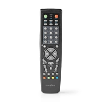 Universal Remote Control | Preprogrammed | 10 Devices | Memory Buttons / TV Guide Button | Infrared | Black