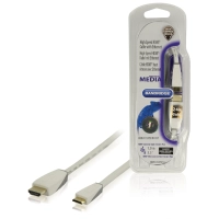 High Speed HDMI Cable with Ethernet HDMI Connector - HDMI Mini Male 1.00 m White