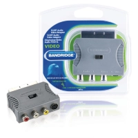 SCART Adapter SCART Male - S-Video Female + 3x RCA Female Grey