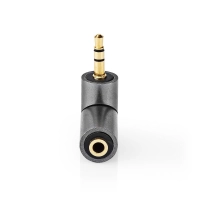 Stereo Audio Adapter | 3.5 mm Male | 3.5 mm Female | Gold Plated | Straight | Metal | Gold / Gun Metal Grey | 1 pcs | Cover Window Box