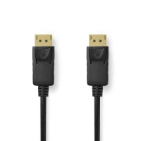 DisplayPort Cable | DisplayPort Male | DisplayPort Male | 8K@60Hz | Nickel Plated | 3.00 m | Round | PVC | Black | Label