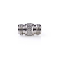 Satellite & Antenna Adapter | N Female | N Female | Nickel Plated | 75 Ohm | Straight | Metal | Silver | 10 pcs | Envelope