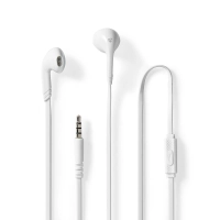 Wired Earphones | 3.5 mm | Cable length: 1.20 m | Built-in microphone | Volume control | White