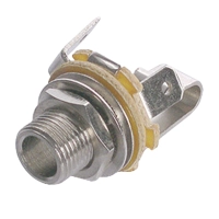 Stereo Connector 6.35 mm Female Silver