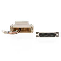 Serial Adapter D-SUB 25-Pin Female - RJ45 (8P8C) Female Ivory