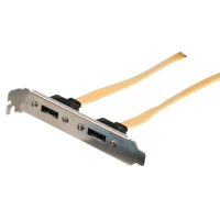 SATA 6 Gb/s Cable Internal 2x SATA 7-Pin Female - 2x SATA 7-Pin Bracket 0.50 m Yellow