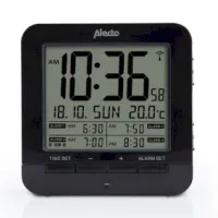 Alarm clock with thermometer