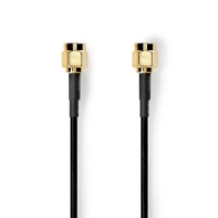 SMA Cable | SMA Male | SMA Male | Gold Plated | 50 Ohm | Single Shielded | 1.00 m | Round | PVC | Black | Envelope