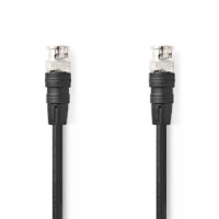 BNC Video Cable | BNC Male | BNC Male | Nickel Plated | 75 Ohm | 1.00 m | Round | PVC | Black | Label