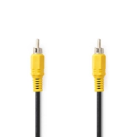 Composite Video Cable | RCA Male | RCA Male | Nickel Plated | 480p | 10.0 m | Round | PVC | Black | Label