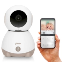 WiFi baby monitor with camera White/Taupe