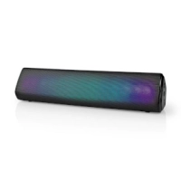 Bluetooth® Speaker | Maximum battery play time: 6 hrs | Table Design | 18 W | Stereo | Built-in microphone | Linkable | Black