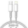 Baseus High Density Braided Cable Type-C to Lightning, PD, 20W, 1m (white)