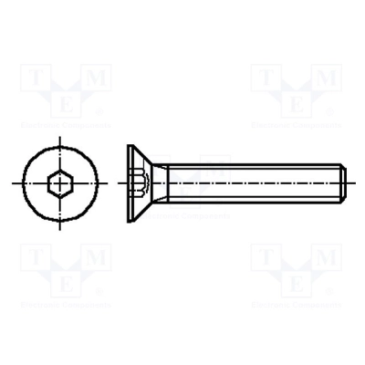 Kruvi M4, pea suurus 8mm, pikkus 8mm