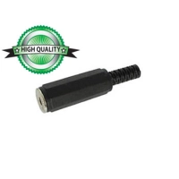 3.5mm FEMALE JACK CONNECTOR - BLACK PLASTIC STEREO