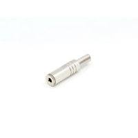 3.5mm FEMALE JACK CONNECTOR - SILVER STEREO