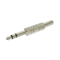 6.35mm MALE JACK CONNECTOR - NICKEL STEREO