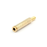 6.35mm FEMALE JACK CONNECTOR - STEREO - GOLD