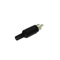 RCA PLUG MALE - BLACK