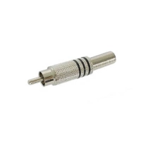 RCA PLUG MALE - NICKEL - BLACK