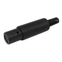 FEMALE 4P MINI-DIN PLUG - BLACK