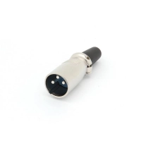 MALE 3P XLR PLUG, NICKEL, SHORT TYPE