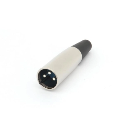 3P MALE XLR PLUG - NICKEL