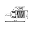 F FEMALE BULKHEAD WITH WASHER AND NUTS