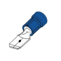 MALE CONNECTOR 6.4mm BLUE