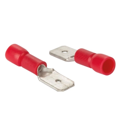 MALE CONNECTOR 6.4mm RED