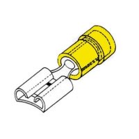 FEMALE CONNECTOR 6.4mm YELLOW