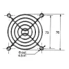 Ventilaatori kaitsevõre:  80 x 80mm